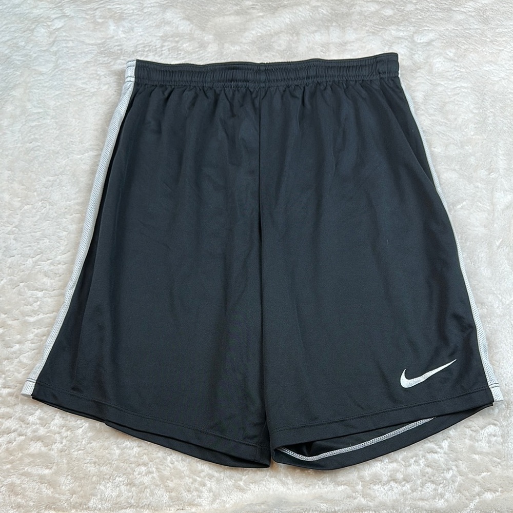 Nike Men's Black Athletic Shorts with White Trim